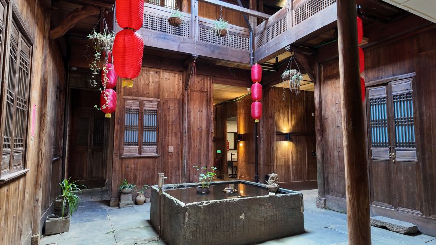 The 24-room Skywells Hotel is set in a classic Huizhou home.
