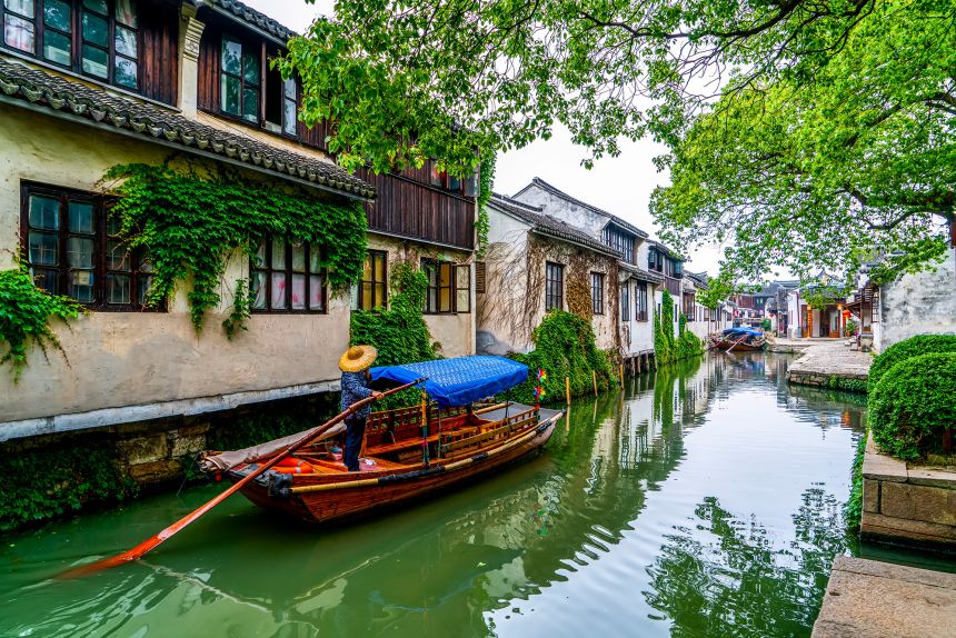 The Zhouzhuang Ancient Town is a popular Suzhou attraction.